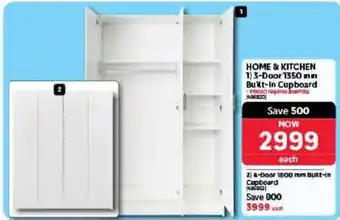 Makro HOME & KITCHEN 3-Door 1350 mm Built-In Cupboard offer