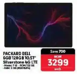 Makro PACKARD BELL 6GB 128GB 10.51" Silverstone 4G LTE offer