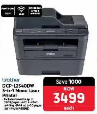 Makro Brother DCP-L2540DW 3-in-1 Mono Laser Printer offer