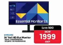 Makro SAMSUNG 24" Full HD Flat Monitor offer