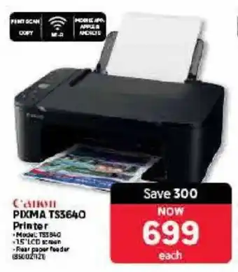 Makro Canon PIXMA TS3640 Printer offer
