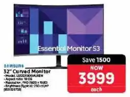 Makro SAMSUNG 32" Curved Monitor offer