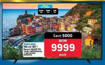 Makro SAMSUNG 165 cm 65" Smart QLED TV offer