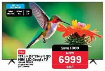 Makro TCL 139 cm 55" Smart QD Mini LED Google TV offer