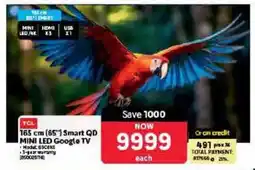 Makro TCL 165 cm 65" Smart QD MINI LED Google TV offer