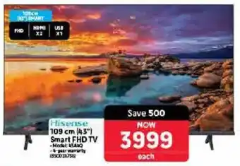 Makro Hisense 109 cm 43" Smart FHD TV offer
