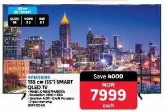 Makro SAMSUNG 139 cm 55" Smart QLED TV offer