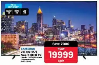 Makro SAMSUNG 215 cm 85" Smart QLED TV offer