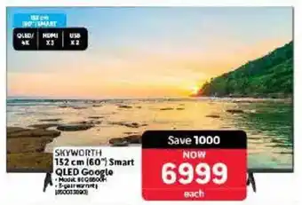 Makro SKYWORTH 152 cm 60" Smart QLED Google TV offer