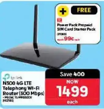 Makro Tp-link N300 4G LTE Telephony Wi-Fi Router offer