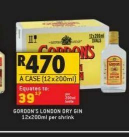 Shoprite Liquor Gordon's gin offer