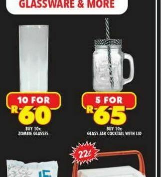 Shoprite Liquor Drinking glasses 10 offer