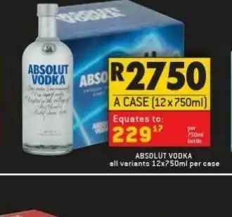 Shoprite Liquor Absolut vodka offer