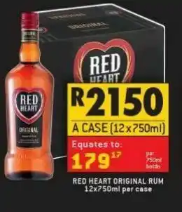 Shoprite Liquor Red heart rum offer