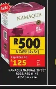 Shoprite Liquor Namaqua wines offer