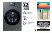 Samsung Samsung 18/11Kg Bespoke AI Washer/Dryer Combo With Heat Pump WD18DB8995BZFA offer