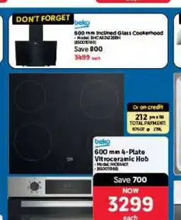 Makro Beko 600 mm Inclined Glass Cookerhood offer