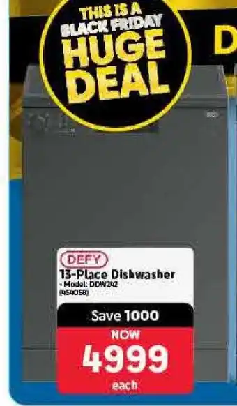 Makro Defy 13 Place Dishwasher offer