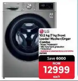 Makro LG 10.5 kg/7 kg Front Loader Washer/Dryer Combo offer