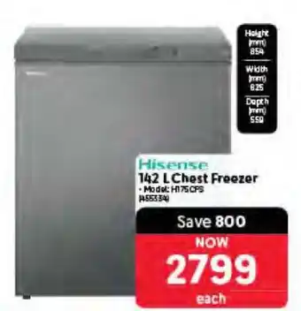 Makro Hisense 142 L Chest Freezer offer
