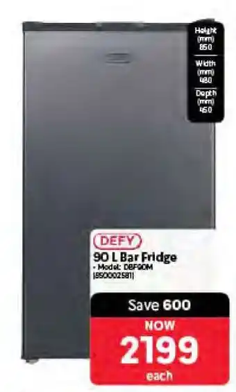 Makro DEFY 90 L Bar Fridge offer
