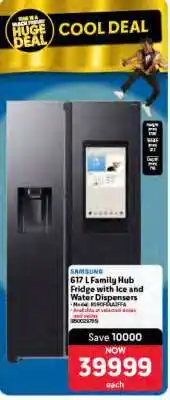 Makro Samsung 617 l Family Hub Fridge with Ice and Water Dispensers offer