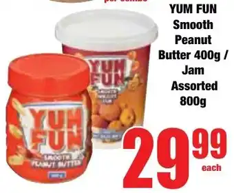 Boxer Superstores YUM FUN Smooth Peanut Butter/ Jam Assorted offer