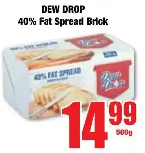 Boxer Superstores DEW DROP 40% Fat Spread Brick offer