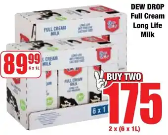 Boxer Superstores DEW DROP Full Cream Long Life Milk offer
