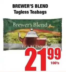 Boxer Superstores BREWER'S BLEND Tagless Teabags offer