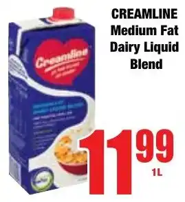 Boxer Superstores CREAMLINE Medium Fat Dairy Liquid Blend offer