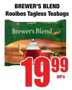 Boxer Superstores BREWER'S BLEND Rooibos Tagless Teabags offer