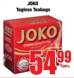Boxer Superstores JOKO Tagless Teabags offer