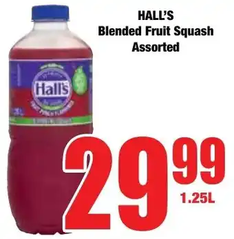 Boxer Superstores HALL'S Blended Fruit Squash Assorted offer