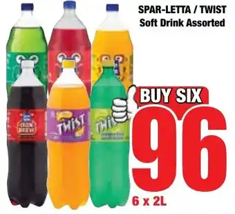 Boxer Superstores SPAR-LETTA/ TWIST Soft Drink Assorted offer