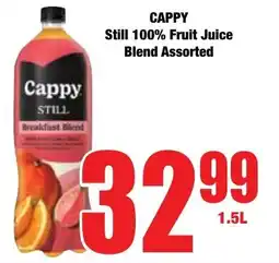 Boxer Superstores CAPPY Still 100% Fruit Juice Blend Assorted offer