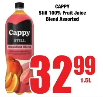 Boxer Superstores CAPPY Still 100% Fruit Juice Blend Assorted offer