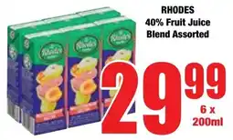 Boxer Superstores RHODES 40% Fruit Juice Blend Assorted offer
