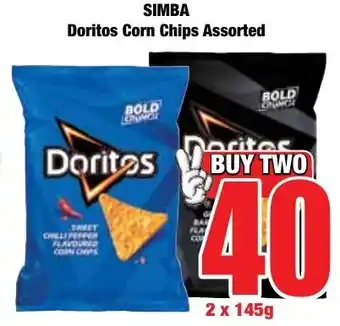Boxer Superstores SIMBA Doritos Corn Chips Assorted offer