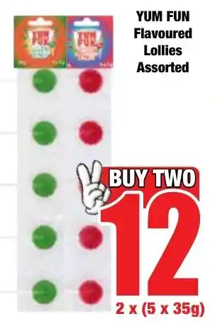 Boxer Superstores YUM FUN Flavoured Lollies Assorted offer