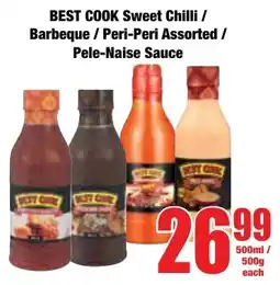 Boxer Superstores BEST COOK Sweet Chilli/ Barbeque/ Peri-Peri Assorted/ Pele-Naise Sauce offer