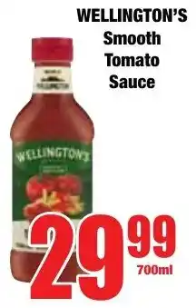 Boxer Superstores WELLINGTON'S Smooth Tomato Sauce offer