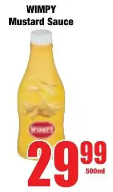Boxer Superstores WIMPY Mustard Sauce offer