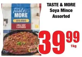 Boxer Superstores TASTE & MORE Soya Mince Assorted offer