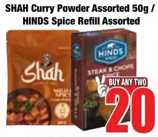Boxer Superstores SHAH Curry Powder Assorted/ HINDS Spice Refill Assorted offer