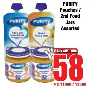 Boxer Superstores PURITY Pouches/ 2nd Food Jars Assorted offer