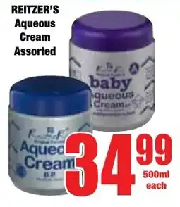 Boxer Superstores REITZER'S Aqueous Cream Assorted offer