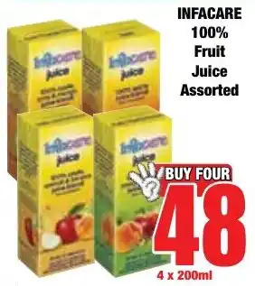 Boxer Superstores INFACARE 100% Fruit Juice Assorted offer