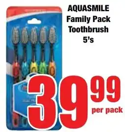 Boxer Superstores AQUASMILE Family Pack Toothbrush offer