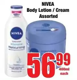Boxer Superstores NIVEA Body Lotion/ Cream Assorted offer